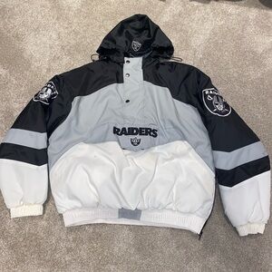 Las Vegas Raiders NFL Pullover Puffer Hoodie Team Apparel Men’s S Oakland